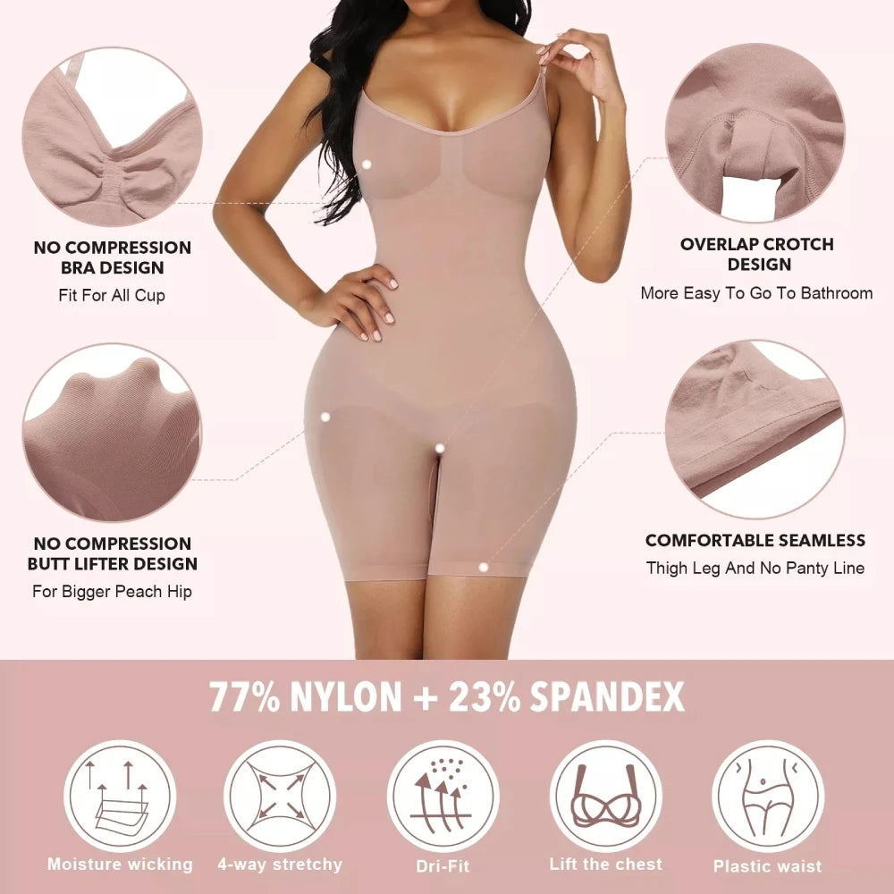 Faja Colombianas, Women Seamless Body Shaper, Push up Butt Firm, Compression Tummy