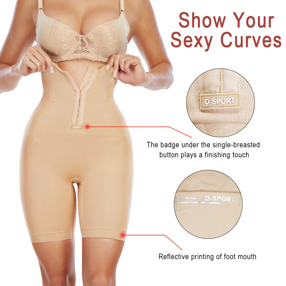 High-Waist Body Shaper - Tummy Control with Adjustable Waist Cincher