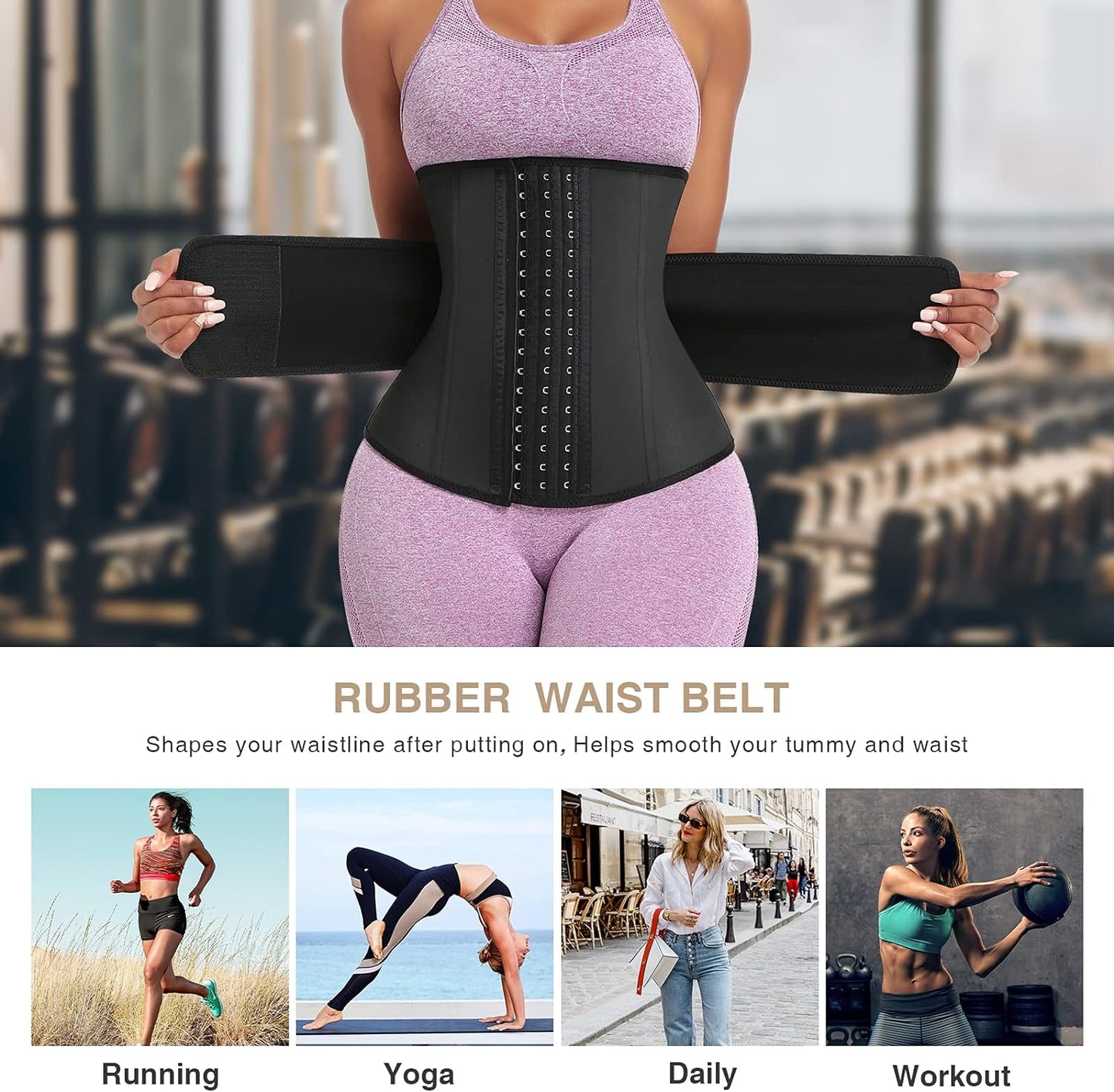 SculptingCincher: Long Torso Corset Waist Trainer for Women with Zipper/Hooks