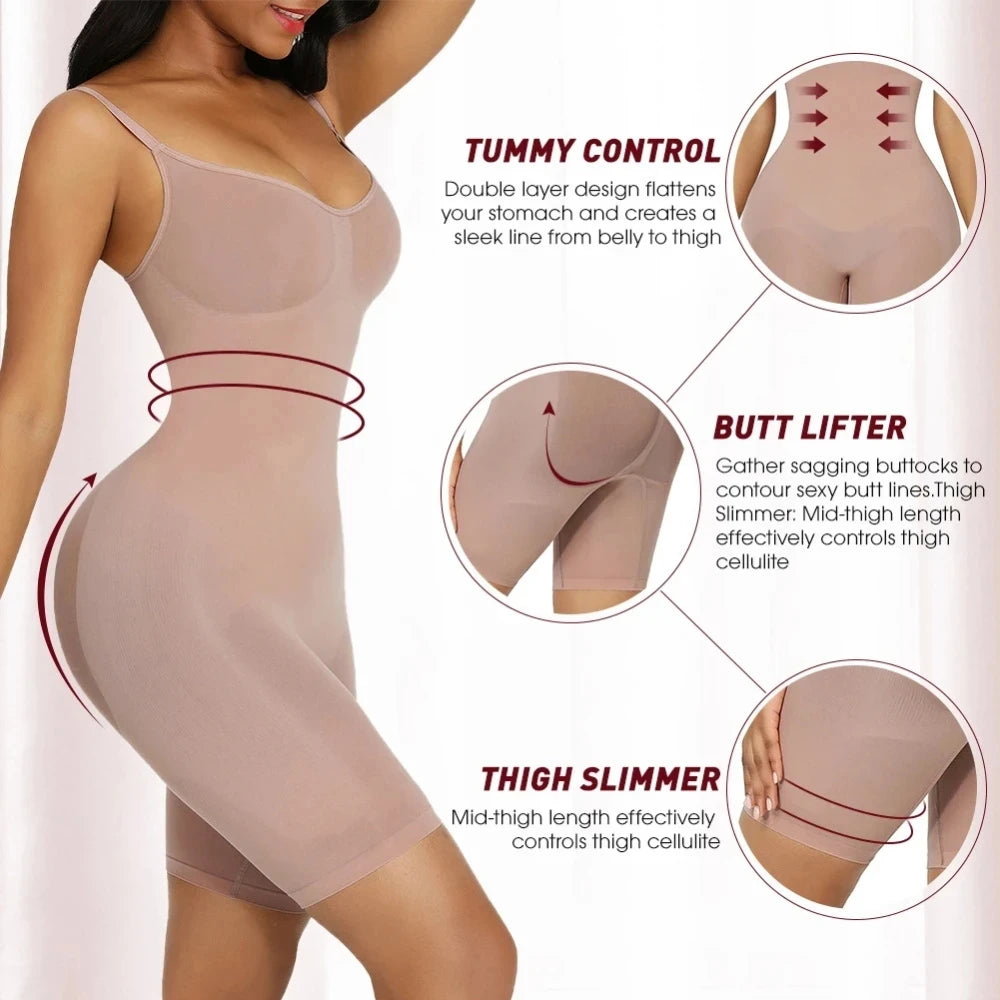 Faja Colombianas, Women Seamless Body Shaper, Push up Butt Firm, Compression Tummy